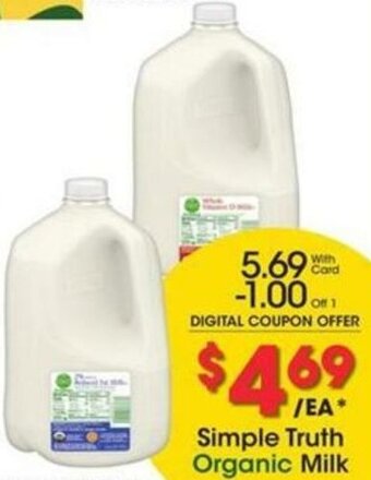 Fry's Simple Truth Organic Milk offer