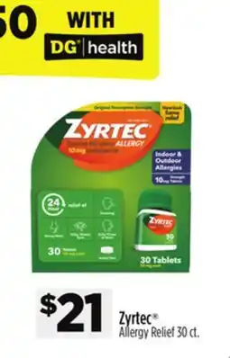 Dollar General Zyrtec Allergy Relief offer