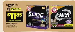 Dollar General Arm & Hammer Clump & SealTM or SlideTM Cat Litter offer