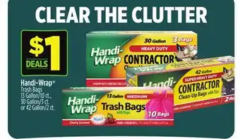 Dollar General Handi-Wrap Trash Bags offer