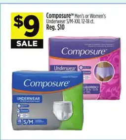 Dollar General Composure Men's or Women's Underwear S/M-XXL offer