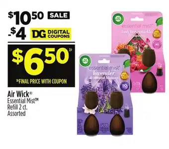 Dollar General Air Wick Essential Mist Refill offer