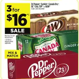 Dollar General Dr Pepper , Sunkist , Canada Dry , RC Cola, 7UP or A&W offer
