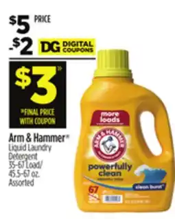 Dollar General Arm & Hammer Liquid Laundry Detergent offer