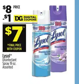 Dollar General Lysol Disinfectant Spray offer