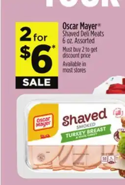 Dollar General Oscar Mayer Shaved Deli Meats offer
