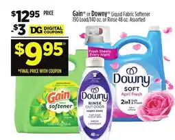 Dollar General Gain or Downy Liquid Fabric Softener or Rinse offer