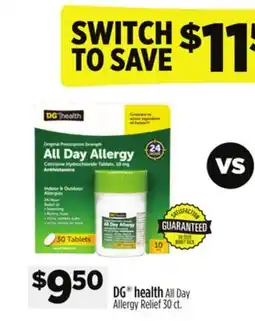 Dollar General DG health All Day Allergy Relief offer