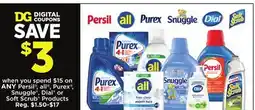 Dollar General Persil all, Purex, Snuggle, Dial or Soft Scrub Products offer
