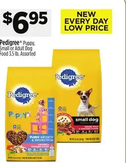 Dollar General Pedigree Puppy, Small or Adult Dog Food offer