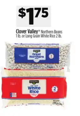 Dollar General Clover Valley Northern Beans 1 lb.s or Long Grain White Rice 2 lb offer