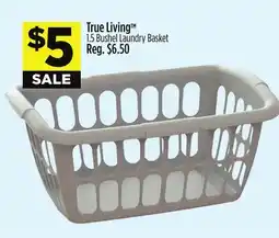 Dollar General True Living 1.5 Bushel Laundry Basket offer