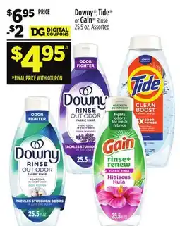 Dollar General Downy , Tide or Gain Rinse offer