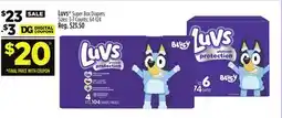 Dollar General Luvs Super Box Diapers offer