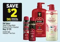 Dollar General Old Spice Sprays or Body Wash Pumps offer