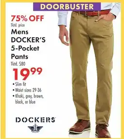 Boscov's Mens DOCKER'S 5-Pocket Pants offer