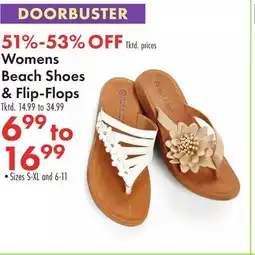 Boscov's Womens Beach Shoes & Flip-Flops offer