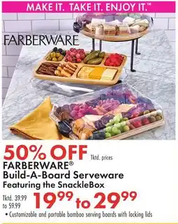 Boscov's FARBERWARE Build-A-Board Serveware Featuring the SnackleBox offer