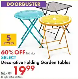 Boscov's SELECT Decorative Folding Garden Tables offer