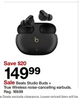 Target Beats Studio Buds + True Wireless noise-cancelling earbuds offer