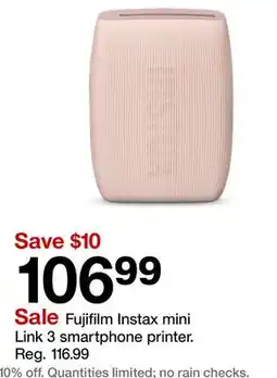 Target Fujifilm Instax mini Link 3 smartphone printer offer