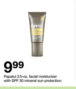 Target Papatui 2.5-oz. facial moisturizer with SPF 30 mineral sun protection offer