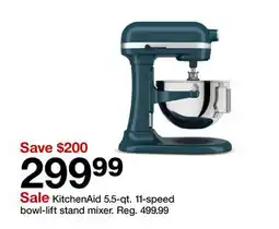 Target KitchenAid 5.5-qt. 11-speed bowl-lift stand mixer offer