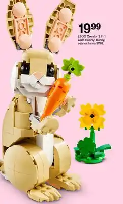 Target LEGO Creator 3 in 1 Cute Bunny: bunny, seal or llama offer