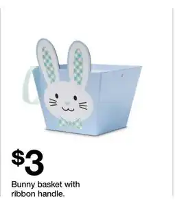 Target Bunny basket with ribbon handle offer