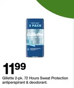 Target Gillette 2-pk. 72 Hours Sweat Protection antiperspirant & deodorant offer