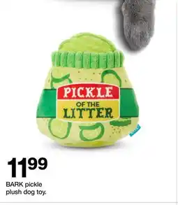 Target BARK pickle plush dog toy offer