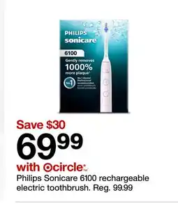 Target Philips Sonicare 6100 rechargeable electric toothbrush offer