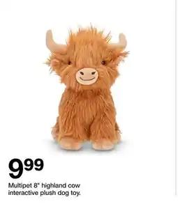 Target Multipet 8 highland cow interactive plush dog toy offer