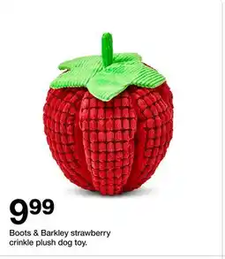 Target Boots & Barkley strawberry crinkle plush dog toy offer