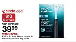 Target Philips Sonicare 4100 rechargeable electric toothbrush offer