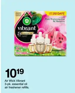 Target Air Wick Vibrant 3-pk. essential oil air freshener offer