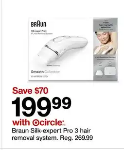Target Braun Silk-expert Pro 3 hair removal system offer