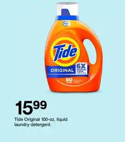 Target Tide Original 100-oz. liquid laundry detergent offer