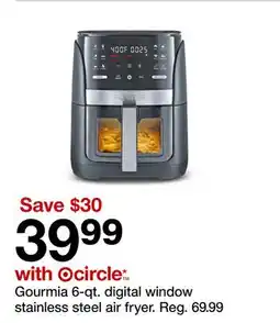 Target Gourmia 6-qt. digital window stainless steel air fryer offer