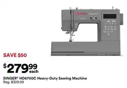Michaels SINGER hD6700c heavy-Duty Sewing Machine offer