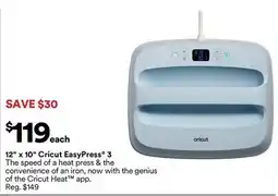 Michaels 12 x 10 cricut EasyPress 3 offer