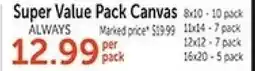 Hobby Lobby Super Value Pack Canvas offer