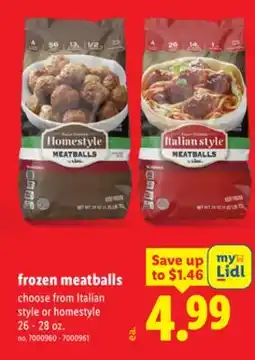 Lidl frozen meatballs offer