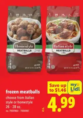 Lidl frozen meatballs offer