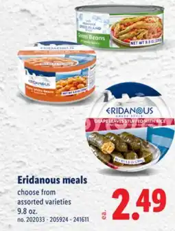 Lidl Eridanous meals offer