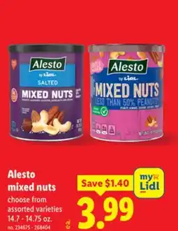 Lidl Alesto mixed nuts offer