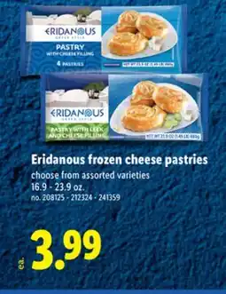 Lidl Eridanous frozen cheese pastries offer
