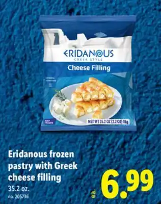 Lidl Eridanous frozen pastry with Greek cheese filling offer