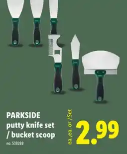 Lidl PARKSIDE putty knife set / bucket scoop offer