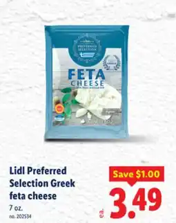 Lidl Lidl Preferred Selection Greek feta cheese offer